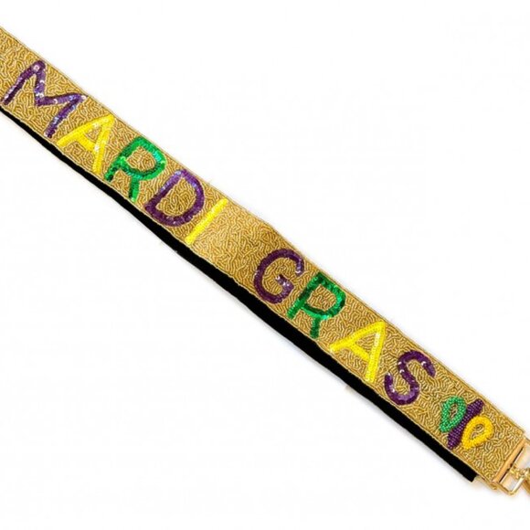 Mardi Gras Beaded Purse Strap - Picture 2 of 2